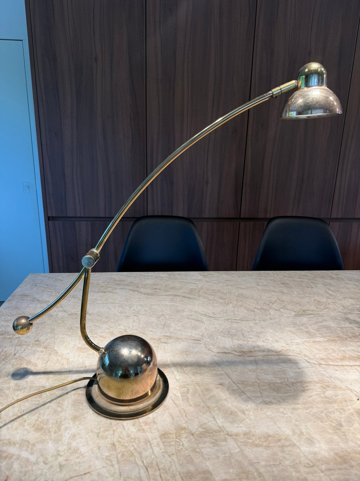 Gouden lamp, Maison & Meubles, Lampes | Lampes de table, Doré, Enlèvement, Utilisé