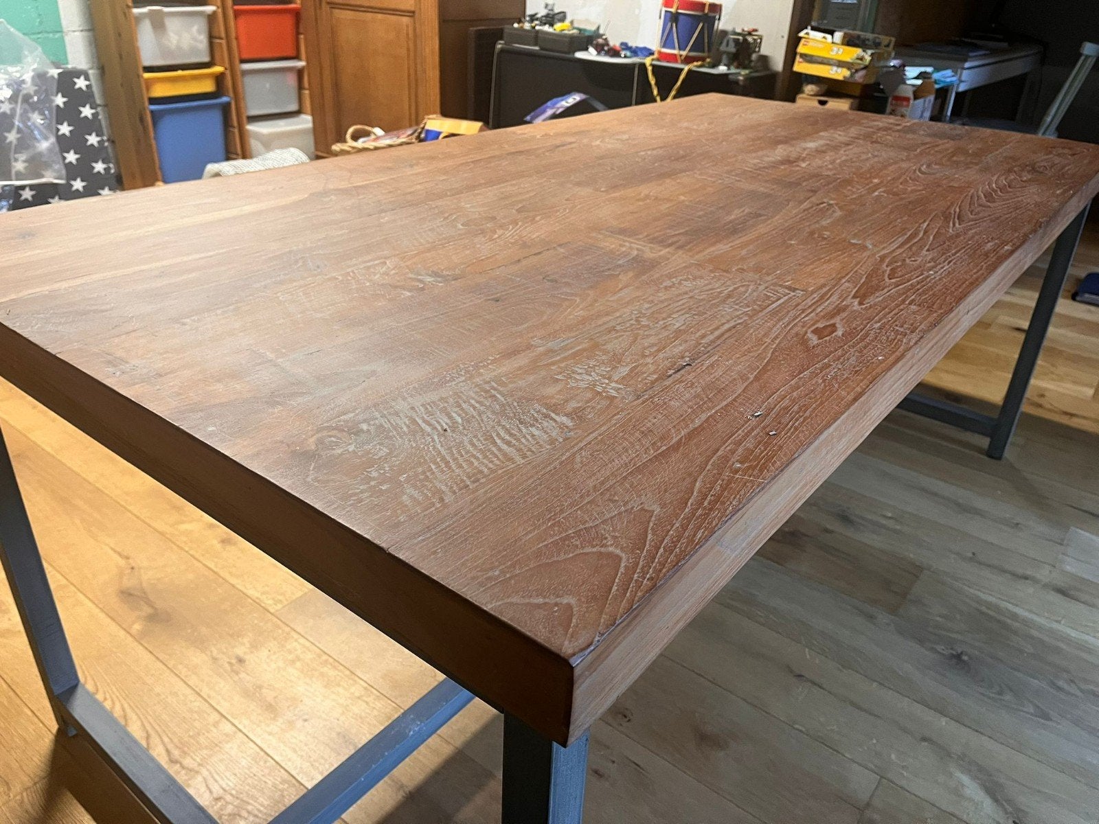 eettafel - mangohout, Ophalen