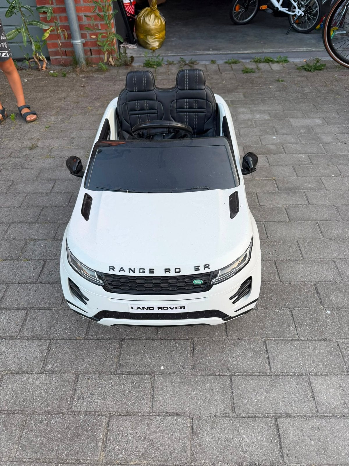 Elektrische Kinderauto Range Rover – Wit (zonder lader), Ophalen, Zo goed als nieuw