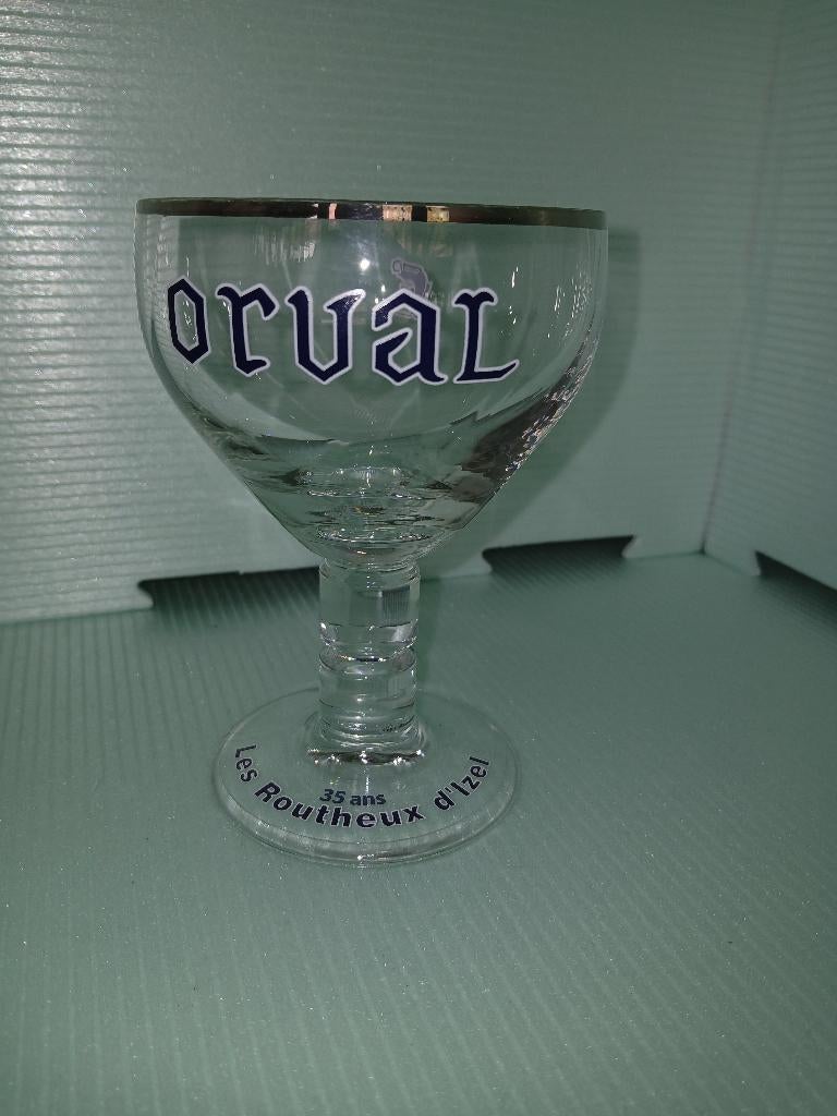 Petit verre de dégustation ORVAL 35 ans Routheux d'Izel, Collections, Marques de bière, Neuf, Verre ou Verres, Enlèvement ou Envoi