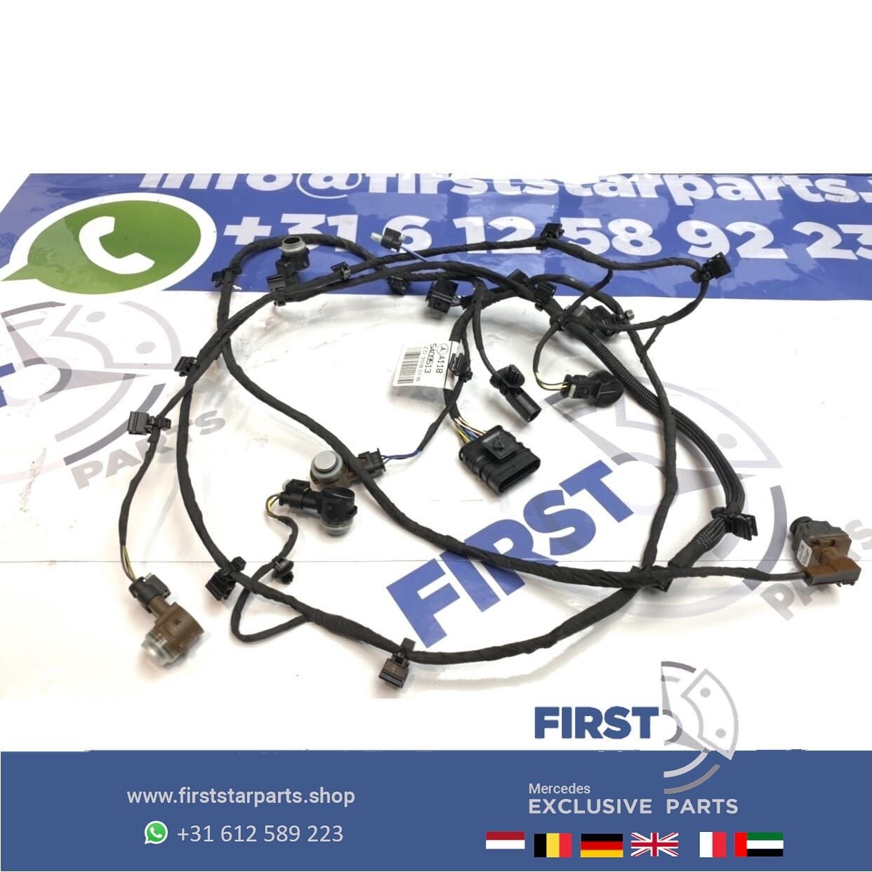 W118 CLA AMG PDC kabel + 6x sensoren set Mercedes voorbumper, Utilisé, -, -, Enlèvement ou Envoi