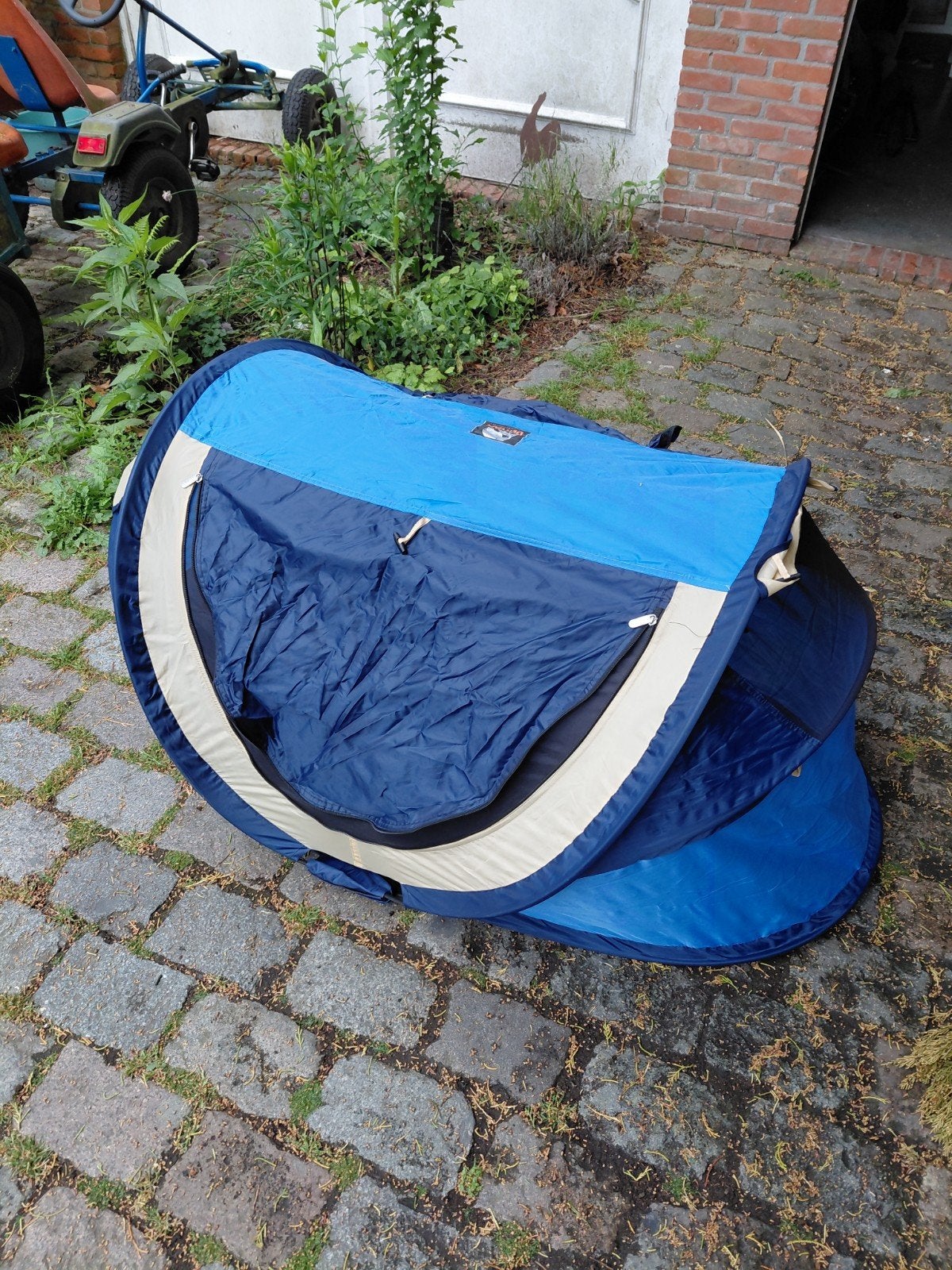 Peutertent campingbedje Deryan blauw, Ophalen, Zo goed als nieuw, Tot en met 2