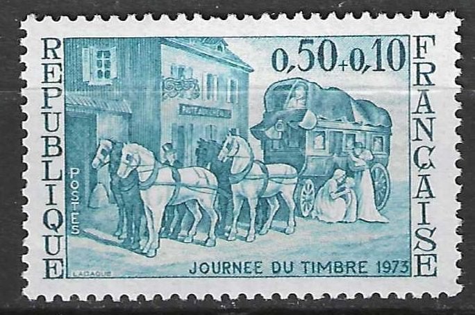 Frankrijk 1973 - Yvert 1749 - Dag van de Postzegel (PF), Postzegels en Munten, Verzenden, Postfris