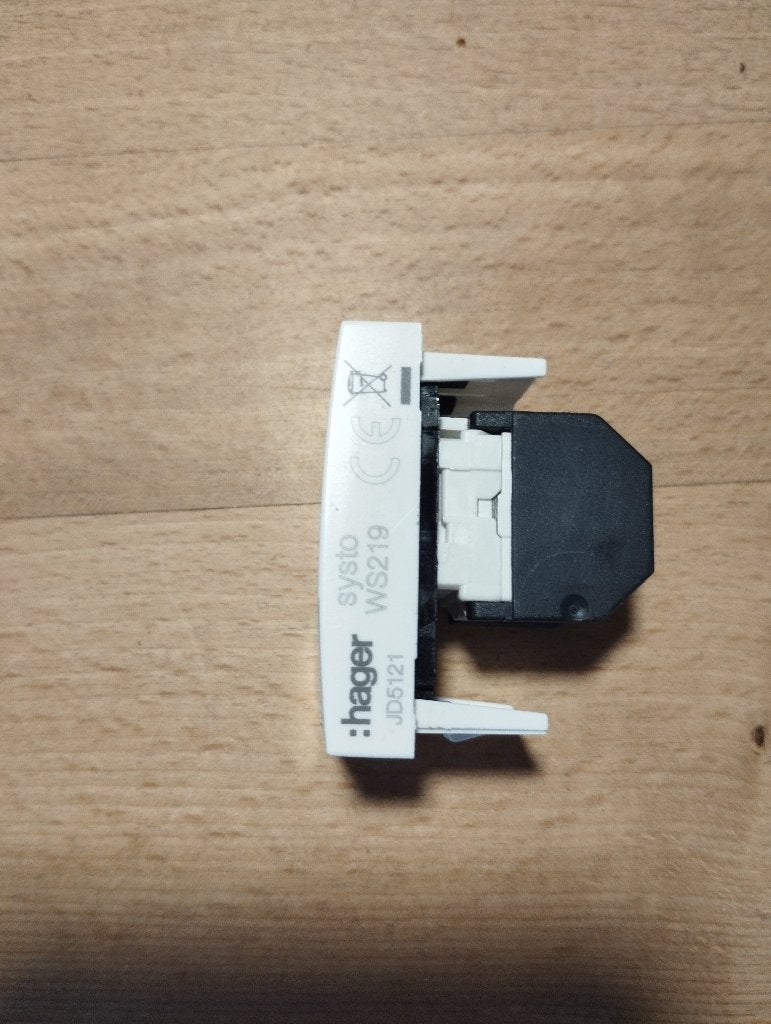 2 x Hager Systo RJ45 Keystone Data, Informatique & Logiciels, Enlèvement ou Envoi, Neuf, Hager