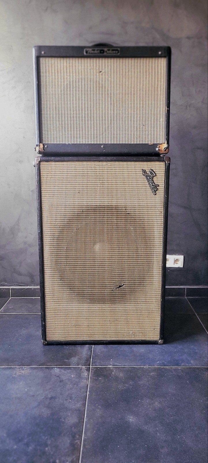 magnifique et rare cabinet Fender 1x15 100 w 1962, Enlèvement, Utilisé