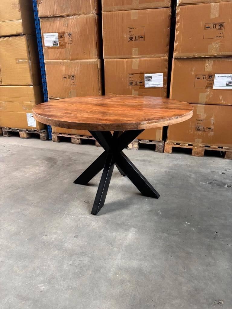 VENTE ! Tables rondes en bois de manguier | 110 à 140 cm, Enlèvement ou Envoi