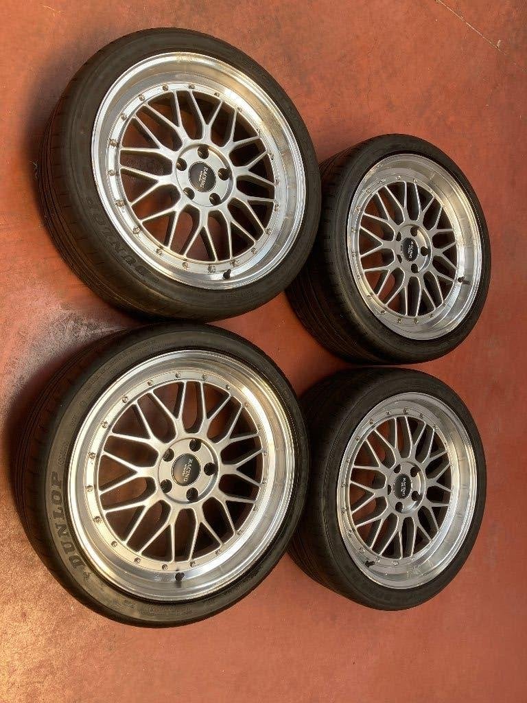4x Aluvelg 19' met Dunlop Sportmaxx banden, AUDI A5, Gebruikt, 255 mm, Banden en Velgen, Personenwagen
