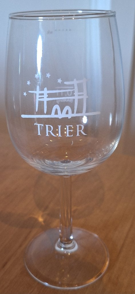 Set van 2 wijnglazen van de Duitse stad Trier, Verzamelen, Ophalen of Verzenden, Zo goed als nieuw, Overige typen