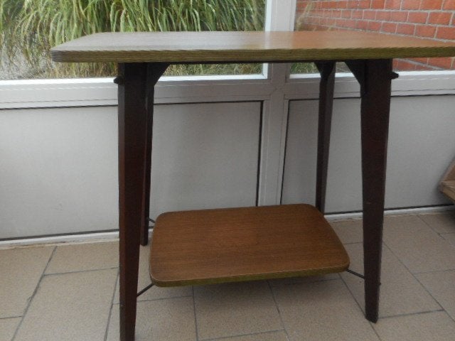 Midcentury TV- platenspeler tafeltje, Ophalen, Gebruikt, 50 tot 100 cm, Minder dan 100 cm