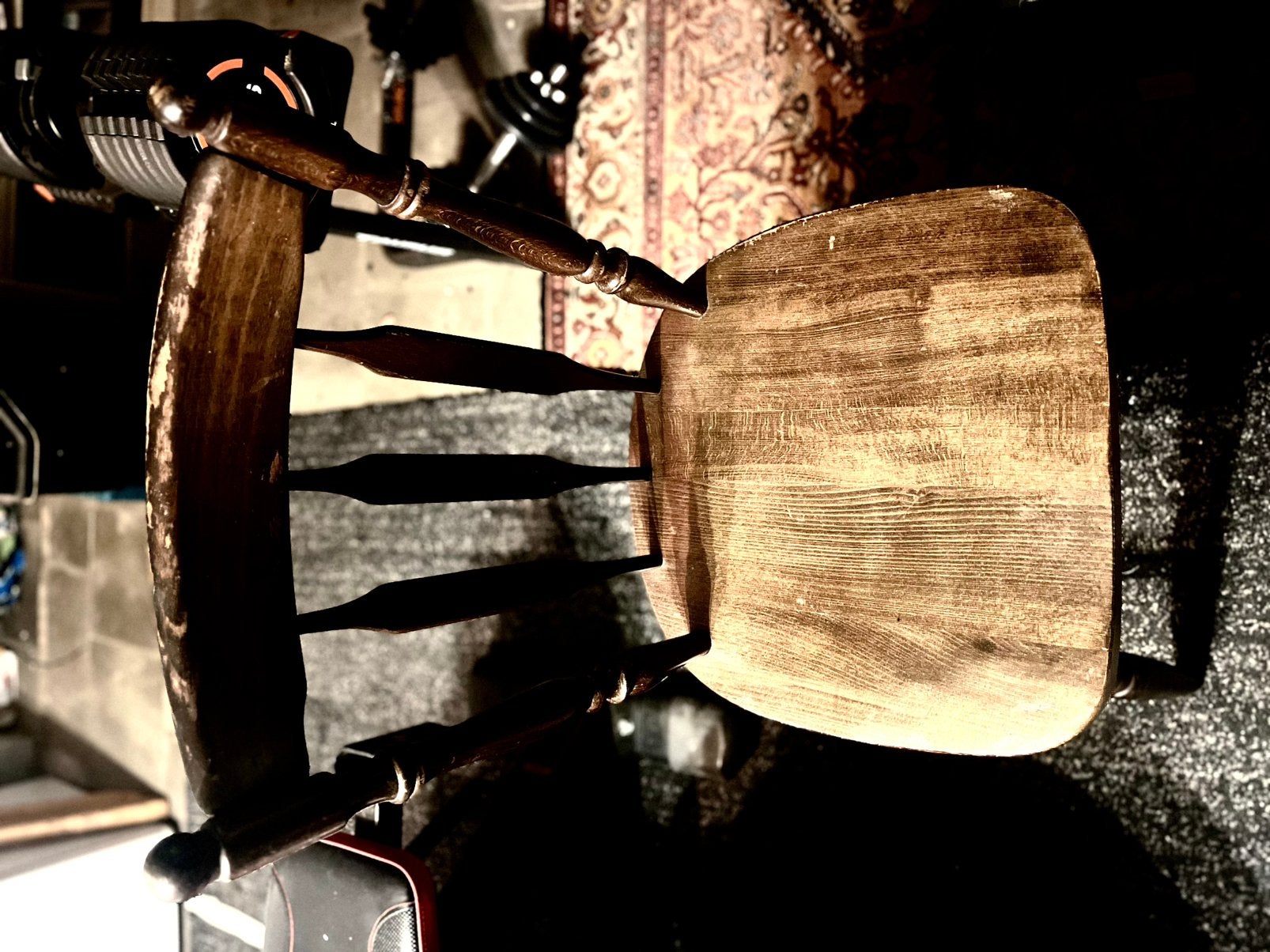 Leuke cafestoelen / spijlstoelen, Ophalen, Gebruikt, Hout
