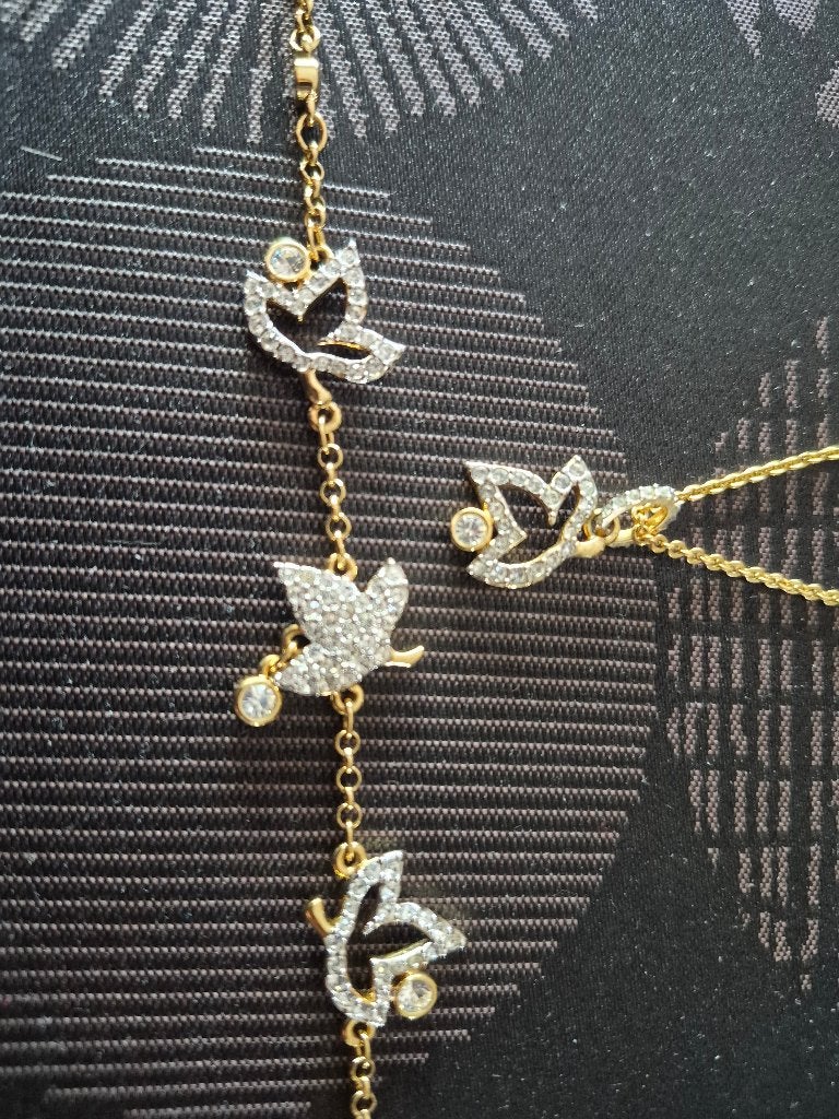 Swarovski Armband + ketting, Ophalen, Zo goed als nieuw, Goud