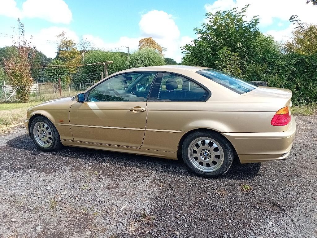 BMW E46 318CI, Auto's, Euro 2, Achterwielaandrijving, Zwart, Handgeschakeld
