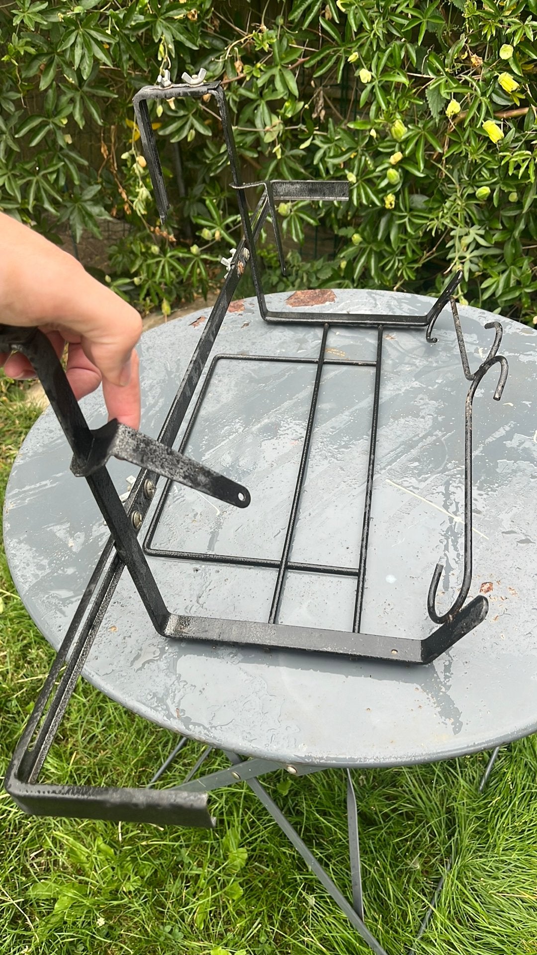 3 porte-bacs à fleurs noirs pour terrasse, Jardin & Terrasse, 30 à 60 cm, Enlèvement, Utilisé, 60 à 100 cm