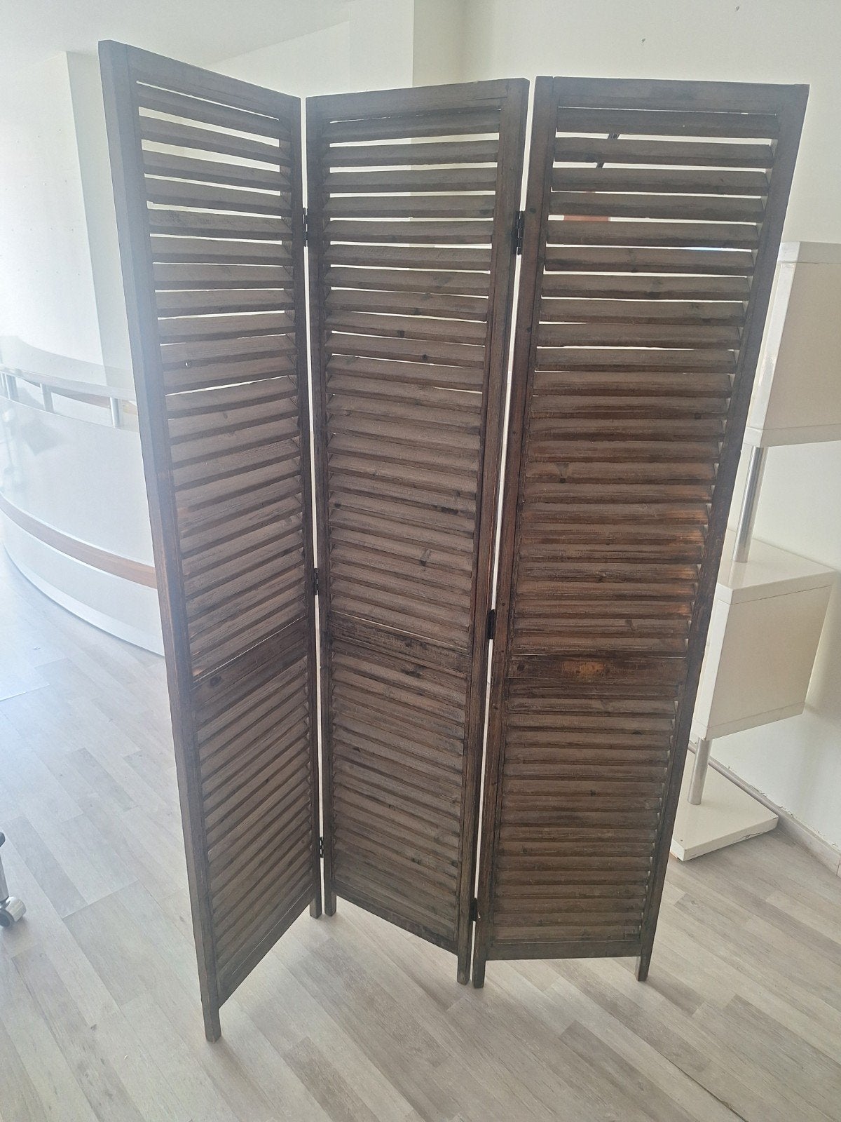 Houten paravent / kamerverdeler – 3-delig, Huis en Inrichting, Woonaccessoires | Kamerschermen, Ophalen