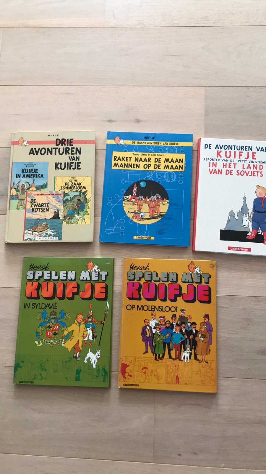 3, 2 en 1 verhaal per boek/ 2 boeken: spelen met Kuifje, Ophalen of Verzenden, Gelezen