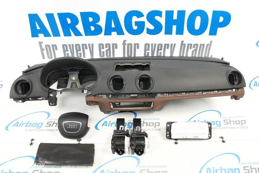 Airbag set - Dashboard zwart/bruin 4 spaak Audi A3 8V, Auto-onderdelen