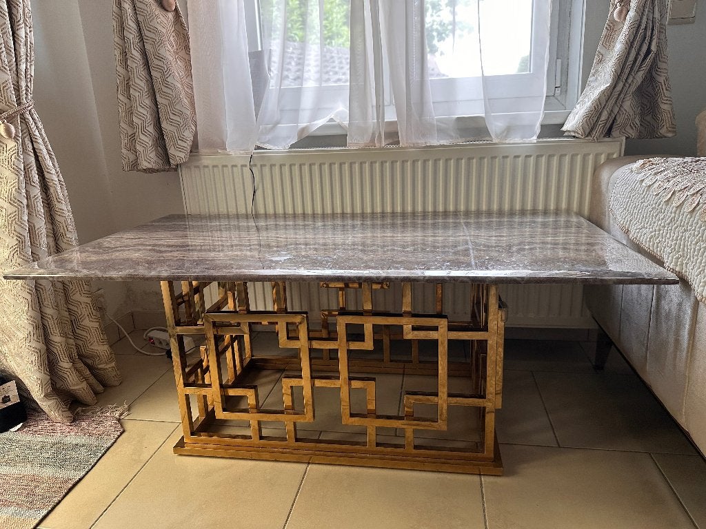 Nazar loungetafel, Huis en Inrichting, Tafels | Salontafels, 100 tot 150 cm, 50 tot 75 cm, Overige materialen, Dorée, marbrée