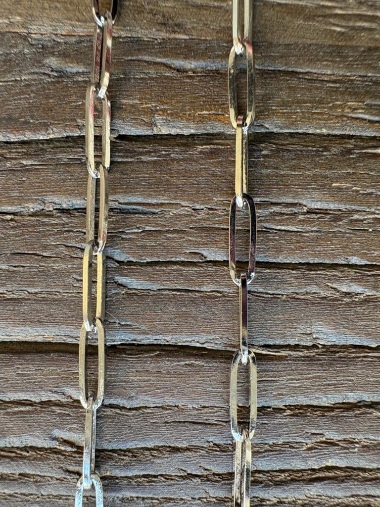 Paperclip ketting, Ophalen of Verzenden, Zo goed als nieuw, Zilver, Overige materialen
