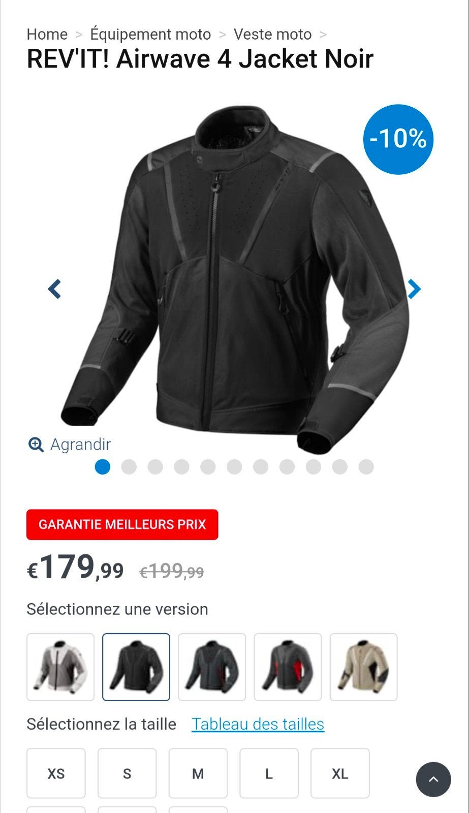 REV'IT! Airwave 4 Jacket Zwart, Ophalen, REV'IT!, Jas | textiel, Heren
