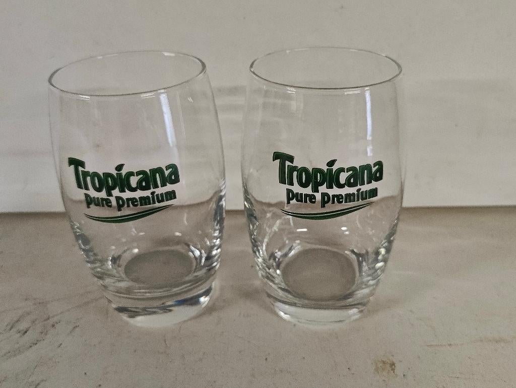 2 Tropicana drinkglazen, Verzamelen, Glas en Drinkglazen, Ophalen of Verzenden, Zo goed als nieuw