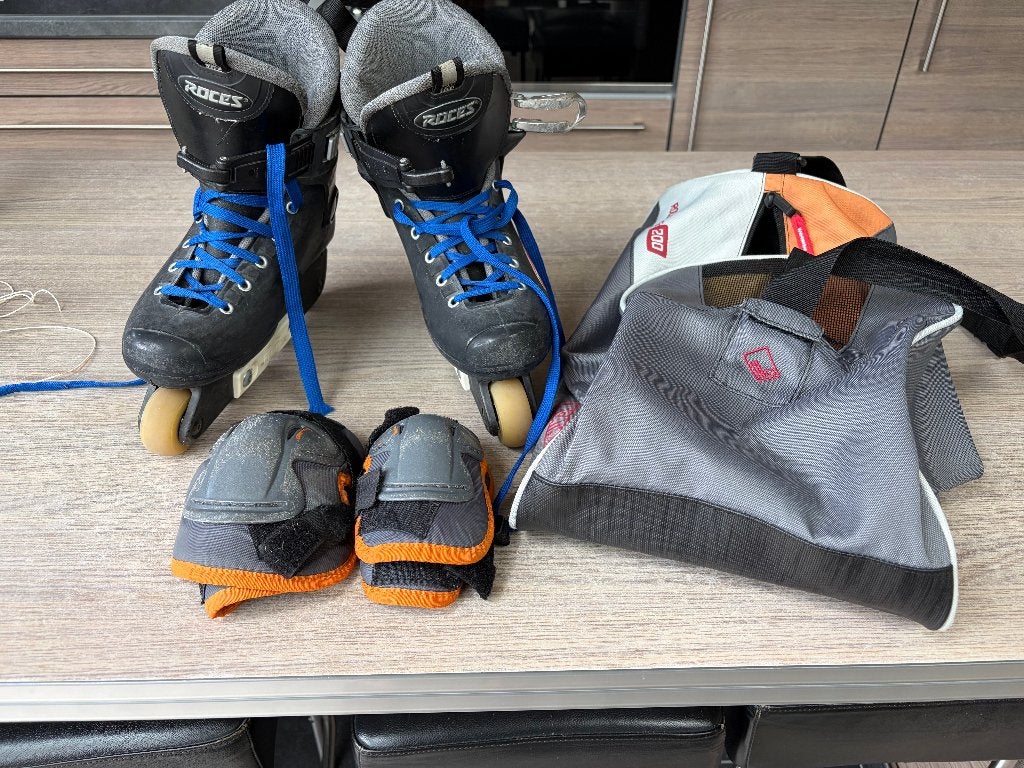 Roces M12 (Majestic 12) skates met bescherming + tas Maat 40, Ophalen, Gebruikt, Roces, Dames