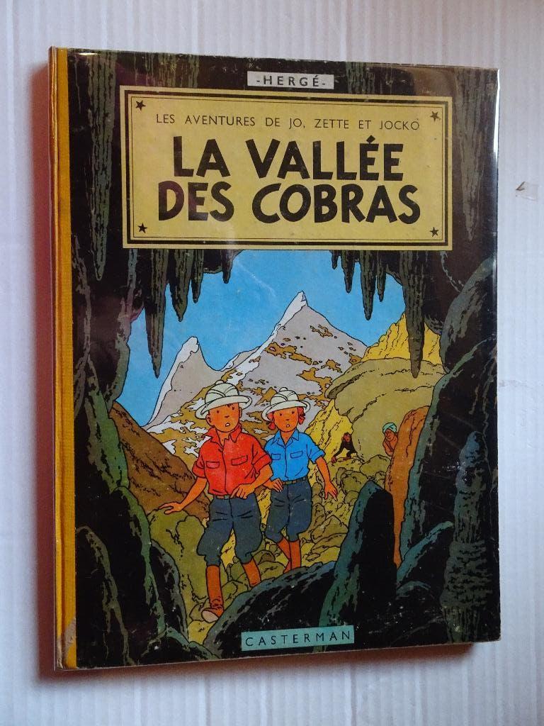 BD Jo, Zette et Jocko - La vallée des cobras - Hergé, Livres, Enlèvement ou Envoi, Une BD, Utilisé, Hergé