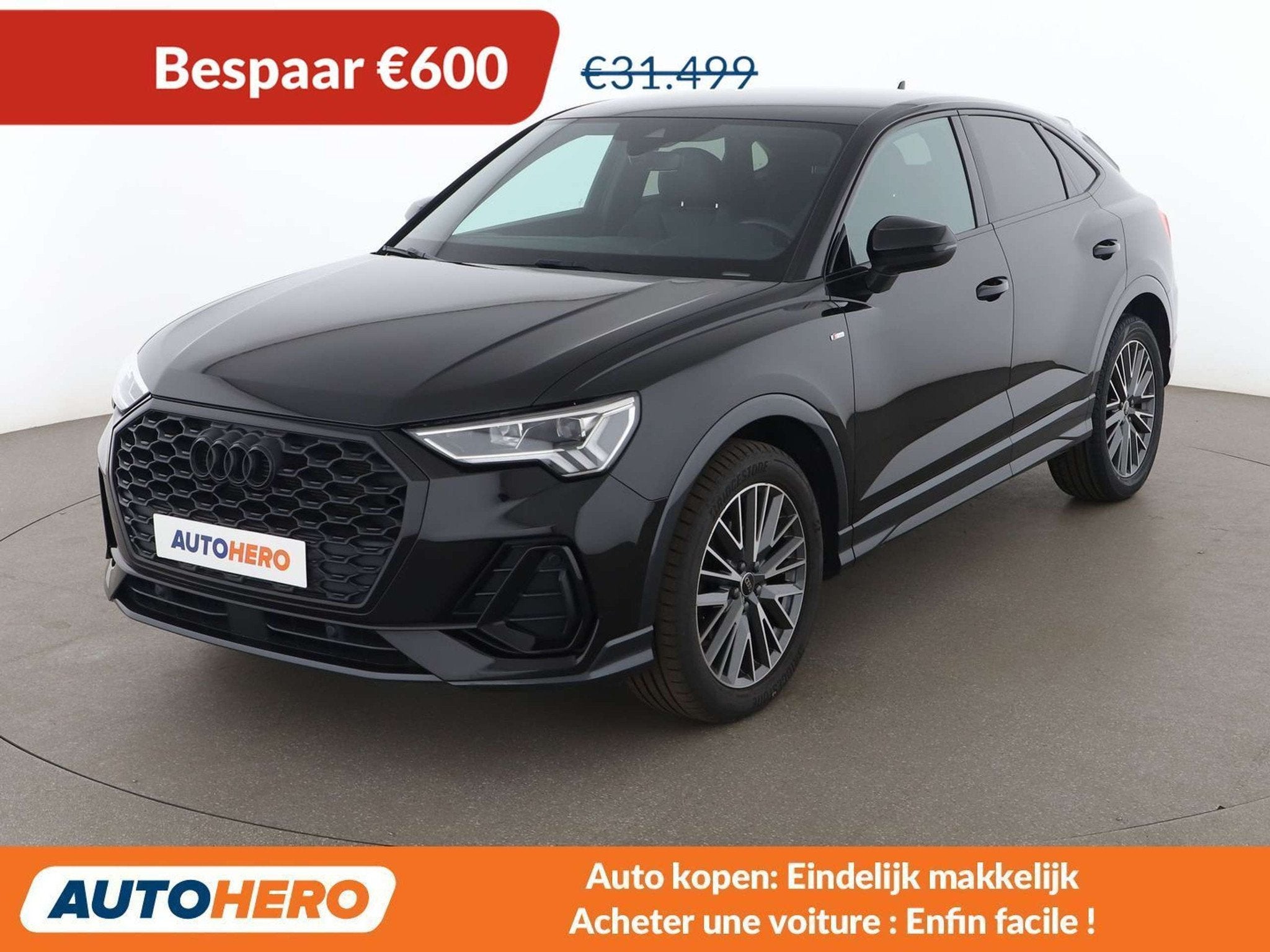 Audi Q3 35 TFSI S line (année de construction 2023), Autos, Cuir, Autres carburants, Noir, 5 portes