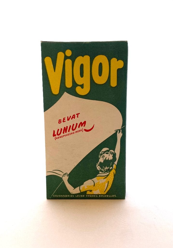 Oude verpakking Vigor wasmiddel, Ophalen of Verzenden, Verpakking