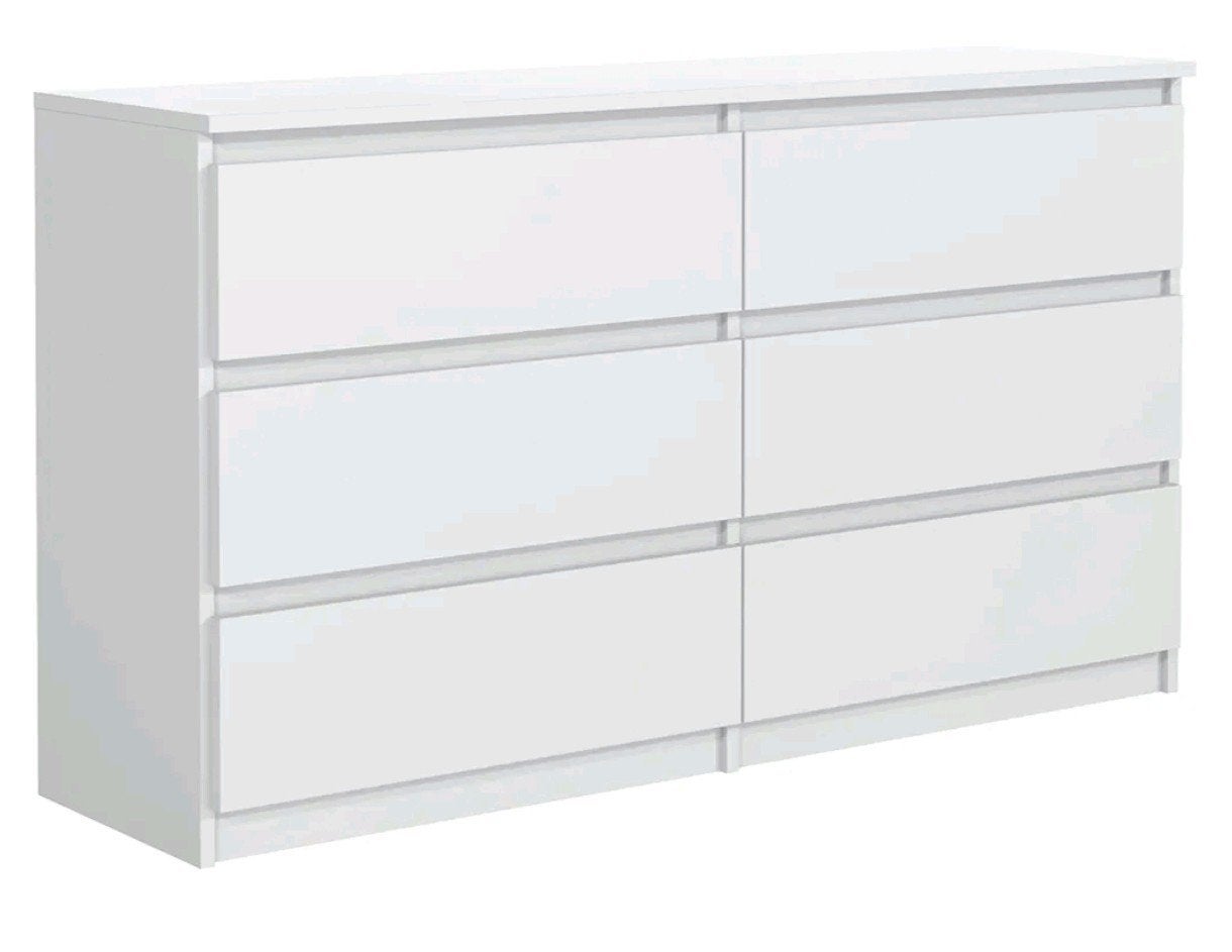 Commode IKEA MALM blanche avec 6 grands tiroirs, Maison & Meubles