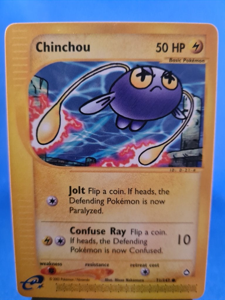 Chinchou 71/147 - Aquapolis, Hobby en Vrije tijd, Verzamelkaartspellen | Pokémon, Gebruikt, Verzenden