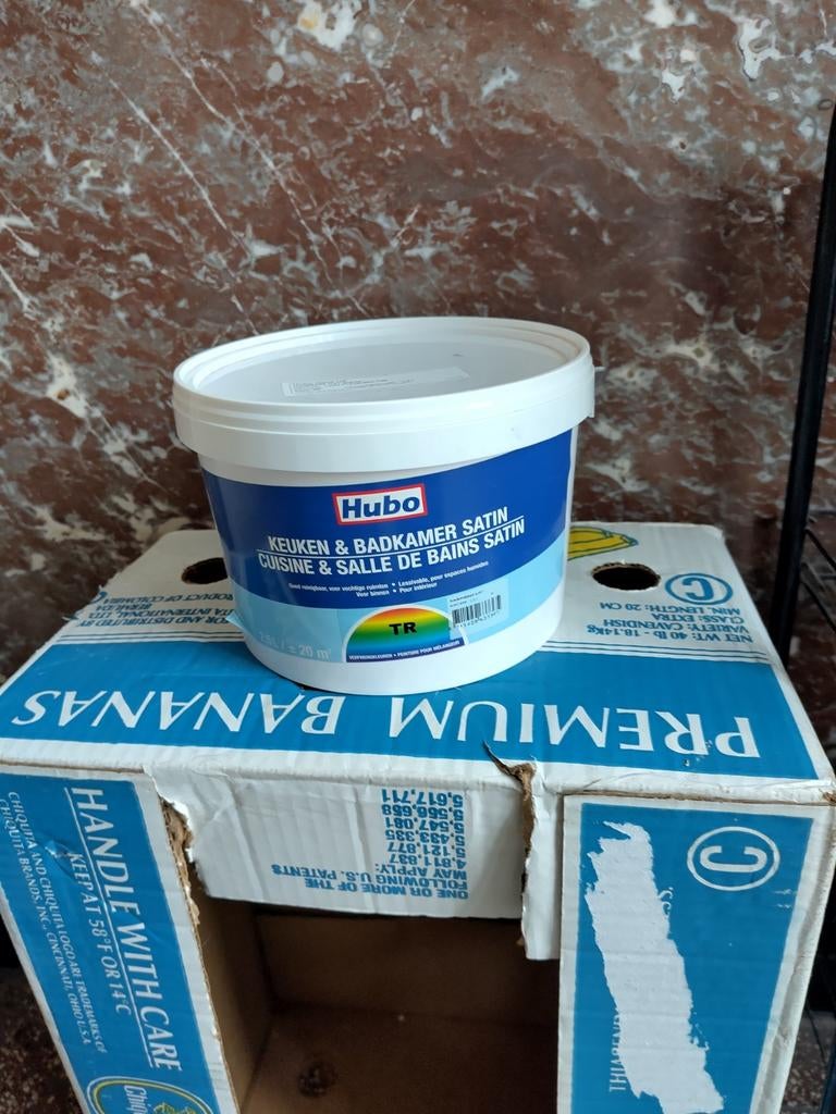 Verf C50 Hubo 2,5l oudroze, Doe-het-zelf en Bouw, Ophalen, Nieuw, Verf, Roze
