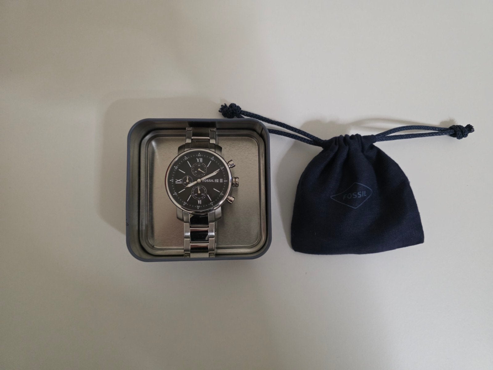Fossil BQ1000 Horloge + Fossil Armband, Bijoux, Sacs & Beauté, Boutons de manchette, Enlèvement, Utilisé, Autres matériaux