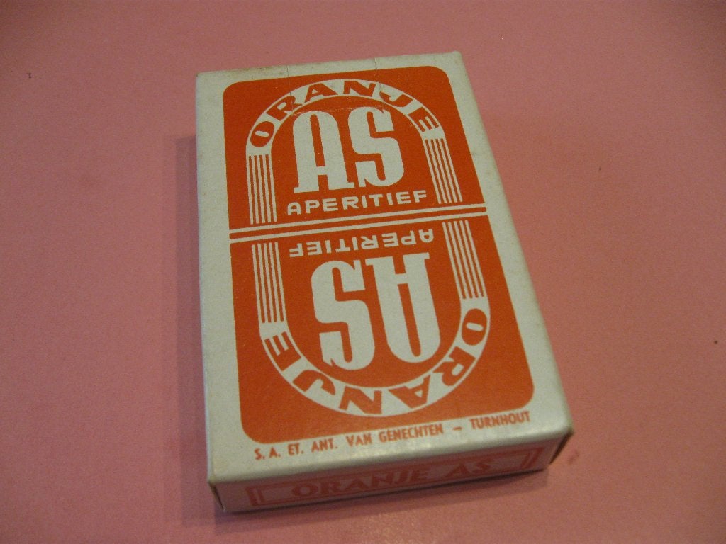 Oud kaartspel - speelkaarten Aperitief Oranje As, Verzamelen, Speelkaarten, Jokers en Kwartetten, Ophalen of Verzenden, Zo goed als nieuw
