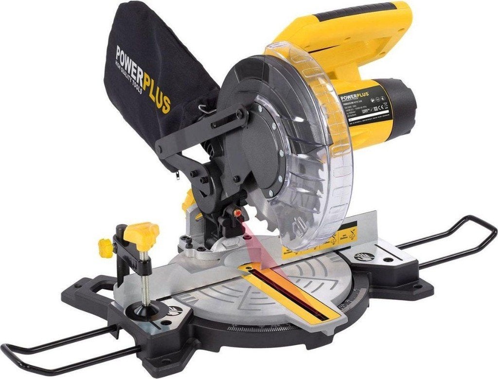 Pouwer Plus afkortzaag, Doe-het-zelf en Bouw, Gereedschap | Zaagmachines, Ophalen, 70 mm of meer, Nieuw, Powerplus