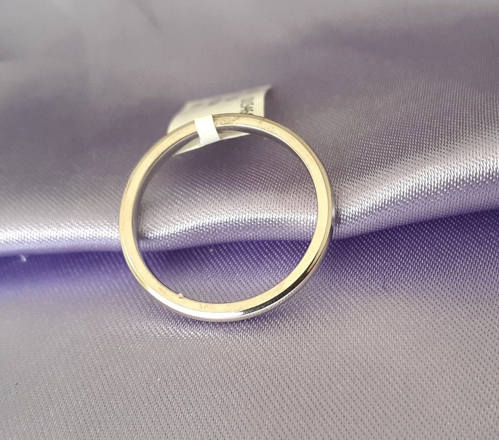 Herenring dun zilver rvs Lucardi, Handtassen en Accessoires, Ringen, 20 of groter, IJzer of Staal, Heer, Nieuw