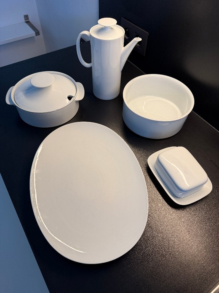 Servies van wit porselein van Thomas Germany - 5 stuks, Huis en Inrichting, Ophalen, Gebruikt, Porselein, Modern