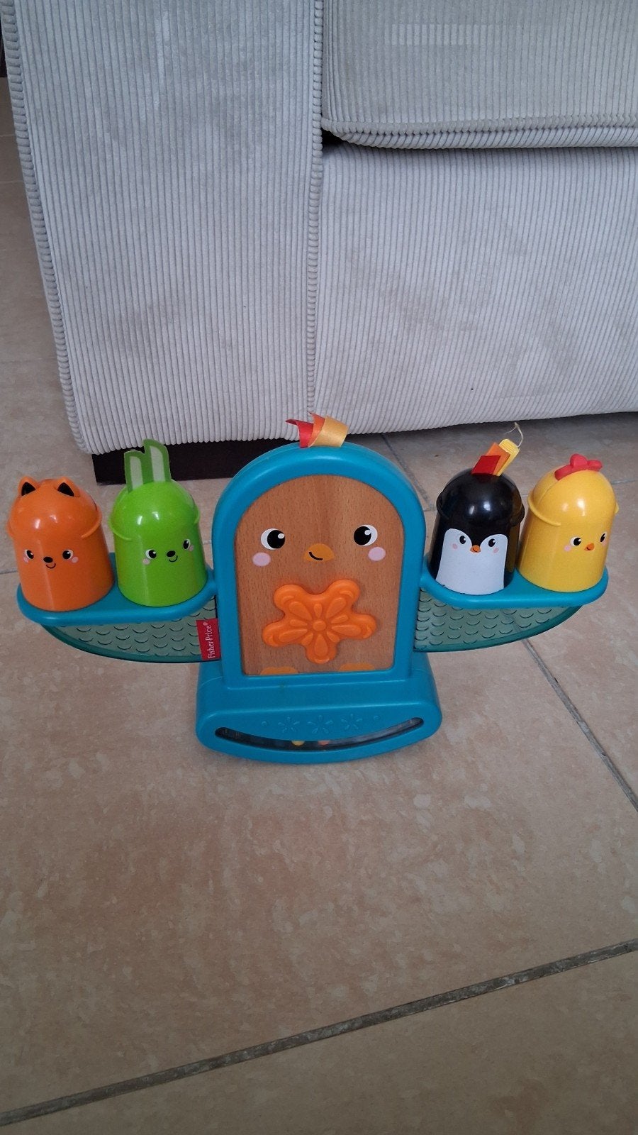 Weegschaal speelgoed, Ophalen