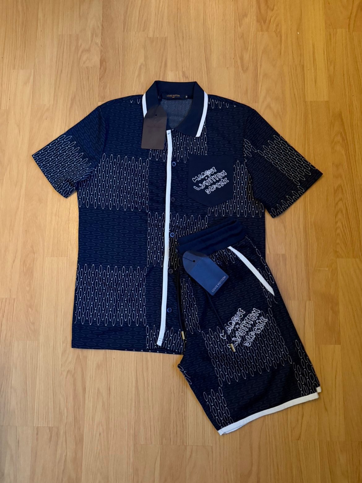 Louis vuiton ensemble été, Kleding | Heren, Sportkleding, Ophalen of Verzenden, Zo goed als nieuw, Blauw