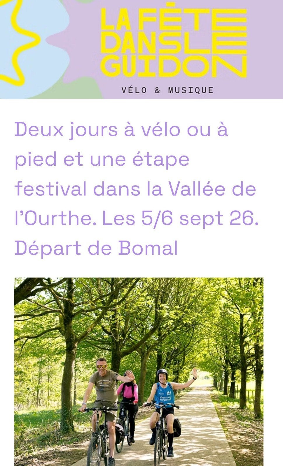 1 ticket pour le Festival La fête dans le guidon 5 et 6 sept, Tickets & Billets, Événements & Festivals