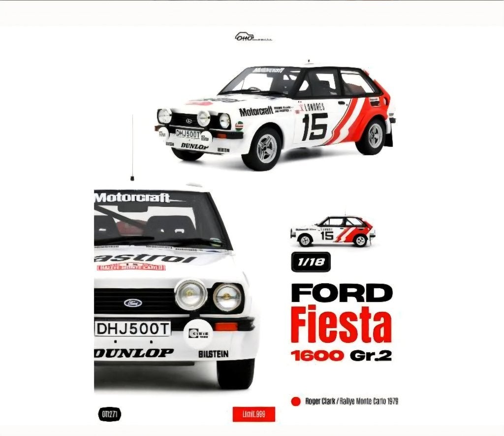 Pré-commande !! Ford Fiesta 1600 Gr.2  1/18ème, Neuf, OttOMobile, Enlèvement ou Envoi, Voiture