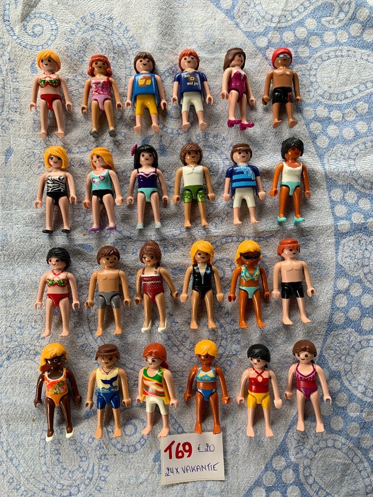 PLAYMOBIL: T69: 24 VAKANTIEFIGUREN, Losse onderdelen, Ophalen of Verzenden, Figuren, Summer fun