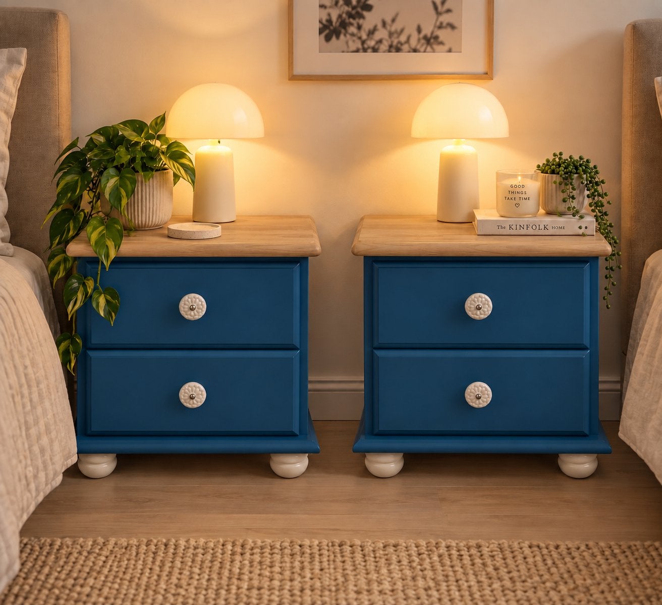 Lief – unieke vintage nachtkastjes, Huis en Inrichting, Ophalen, Zo goed als nieuw