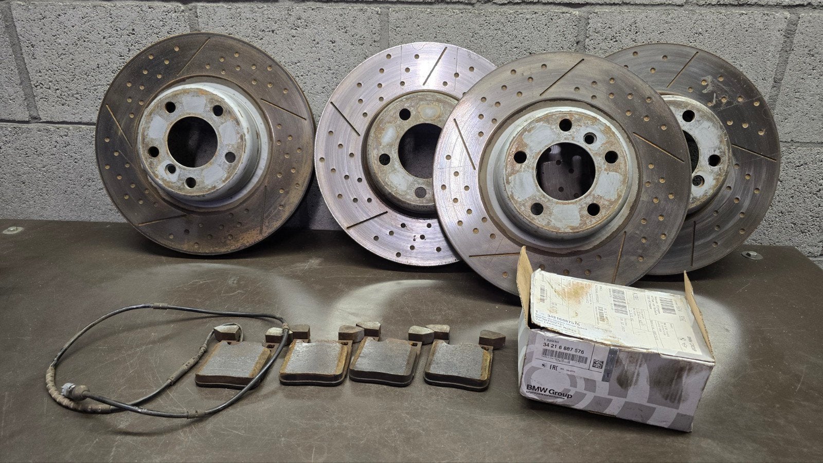 370mm remschijven afkomstig BMW M140i RWD+remblokken, Ophalen, BMW