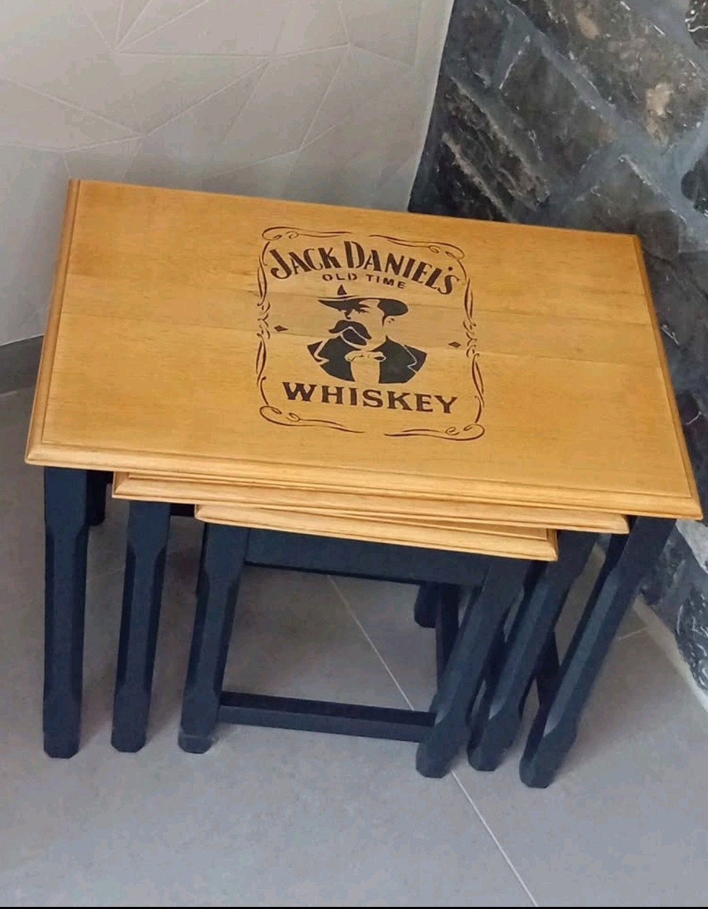 Jack Daniel's decoratieve uitschuifbare tafel, Eikenhout