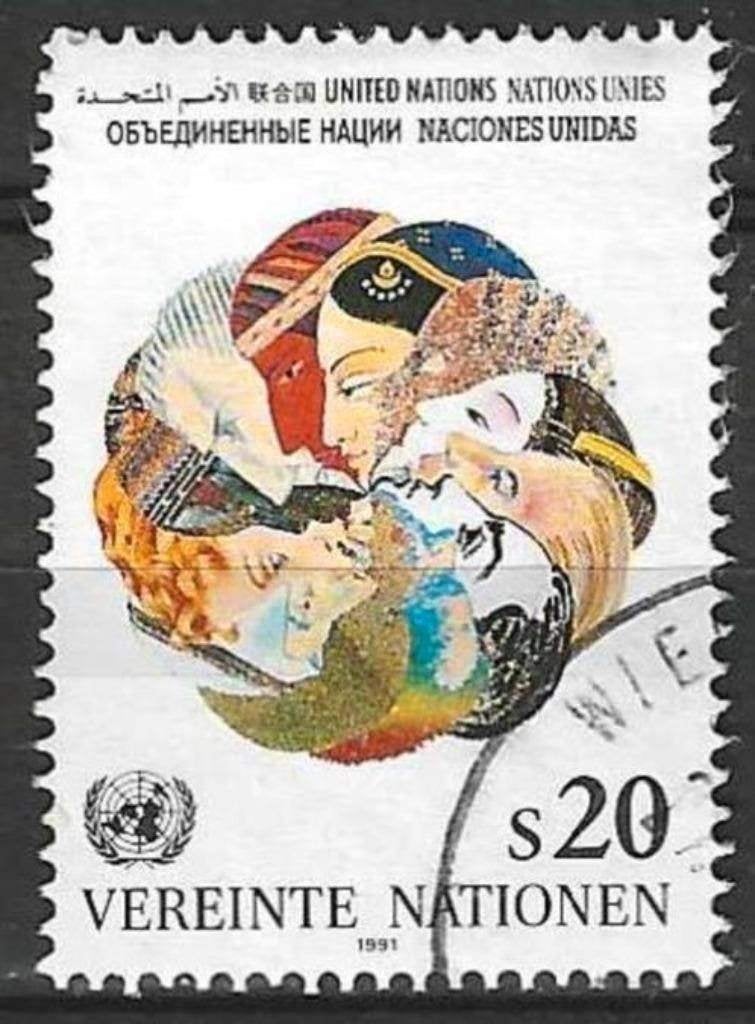 VN-Wenen 1987 - Yvert 124 - Diversiteit symbool (ST), Verzenden, Gestempeld