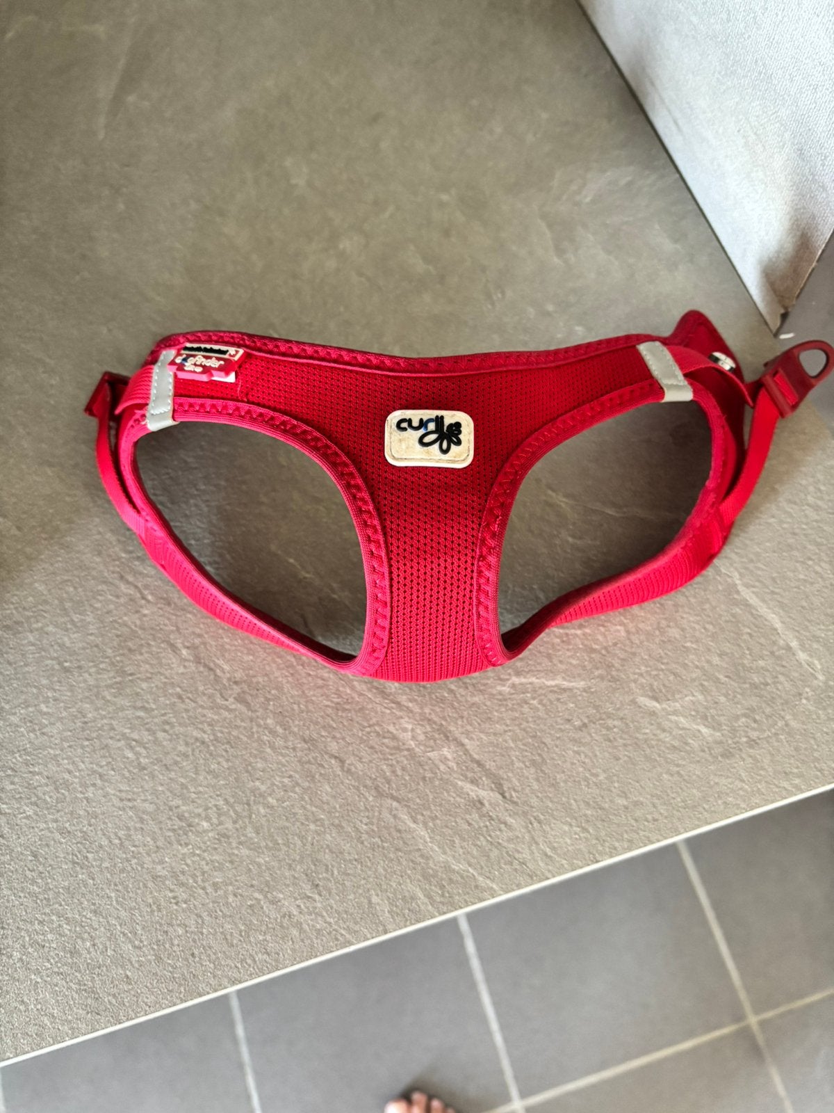 Hondenhalster Curly, rood , maat S, Dieren en Toebehoren, Hondenriemen, Ophalen, Zo goed als nieuw