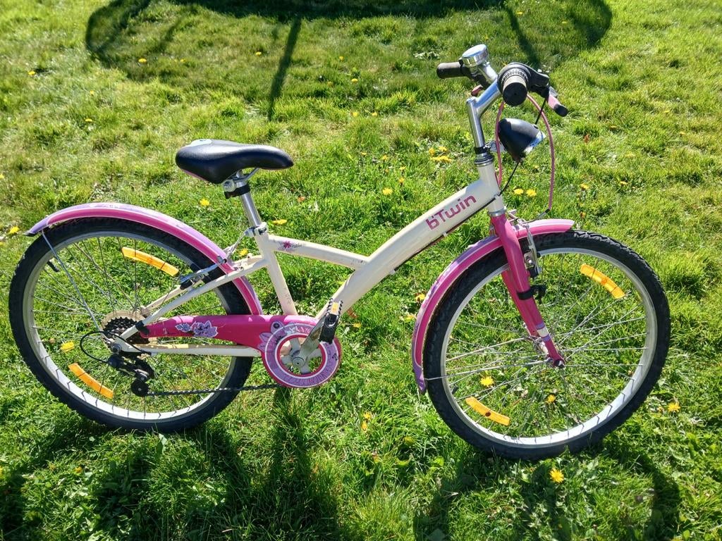 Meisjesfiets roze, Ophalen, B-twin, Versnellingen, Gebruikt