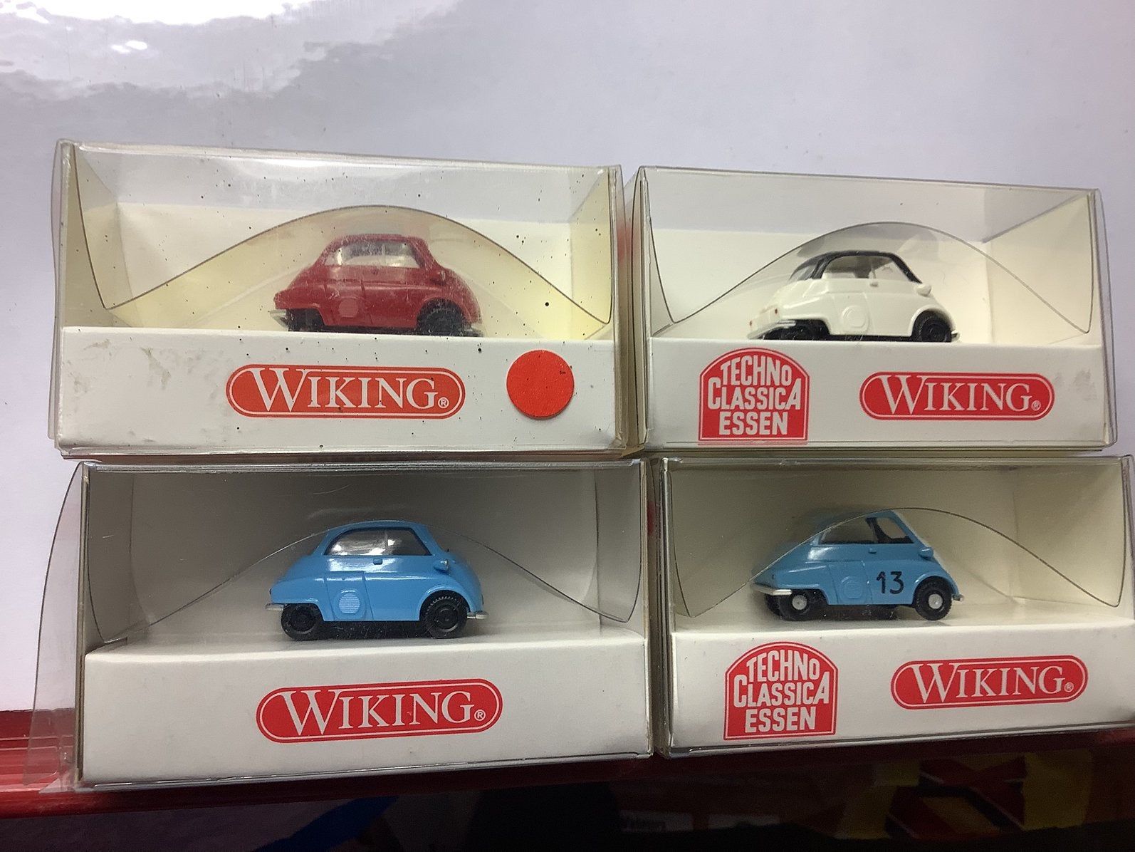 BMW Isetta 1:87 4 stuks, Hobby & Loisirs créatifs, Voitures miniatures | 1:87, Enlèvement ou Envoi, Comme neuf, Voiture, Wiking