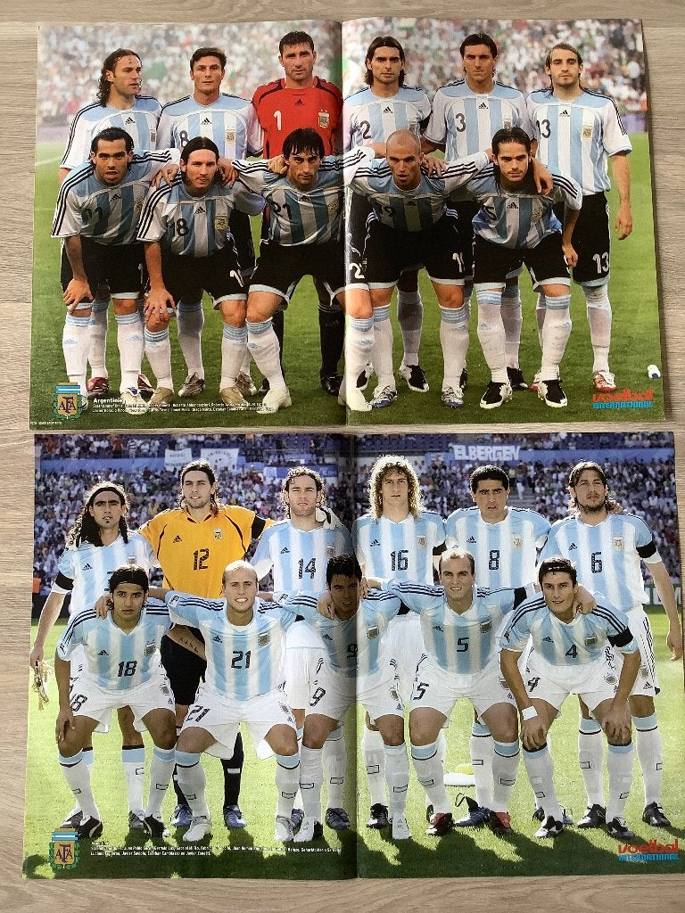 Posters nationale ploeg Argentinie Begin Jaren 2000, Ophalen of Verzenden, Zo goed als nieuw, Poster, Plaatje of Sticker