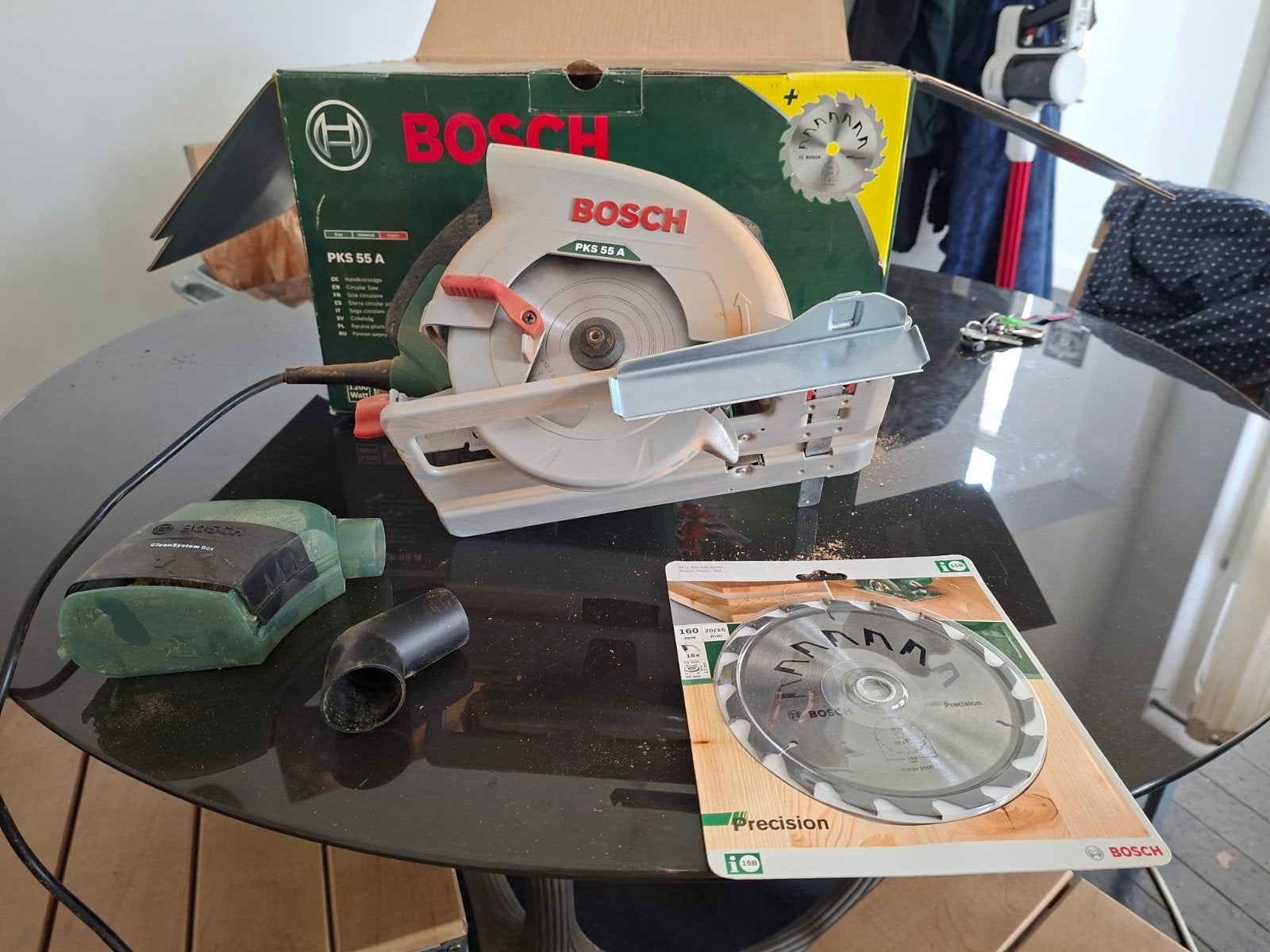 Bosh PKS 55 A in topstaat!!!, Doe-het-zelf en Bouw, Ophalen, Cirkelzaag, Bosch Professional, Zo goed als nieuw